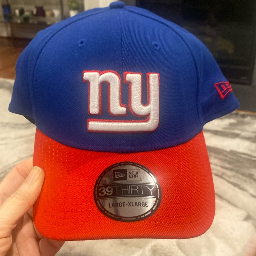 NFL New Era New York Giants Blue & Red Cap Fitted L/XL 39/30 Stretch